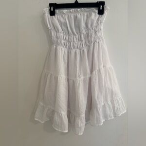 Sky to moon White strapless Dress. Size L but fits like a small.